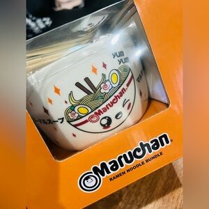 Maruchan Ramen Bowl Set includes BOWL , SPOON,CHOPSTICKS & CHOPSTICK HOLDER